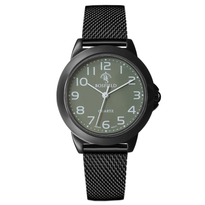 보스필드 여성용 아날로그 학생 숫자 메쉬메탈밴드 손목시계 BF-258K