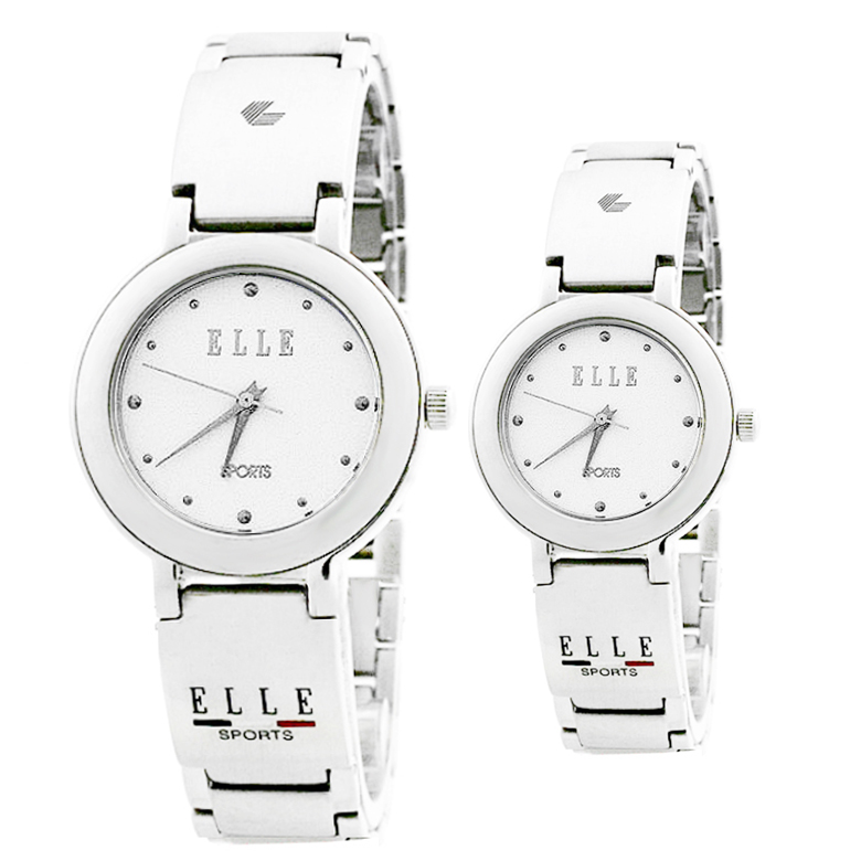 엘르시계 ELLE시계 메탈 아날로그시계 남성용 여성용 ES014 화이트