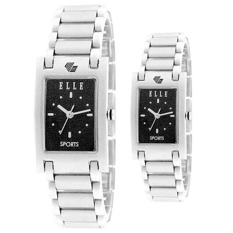 엘르시계 ELLE 아날로그손목메탈시계 ES045 블랙 남성용 여성용
