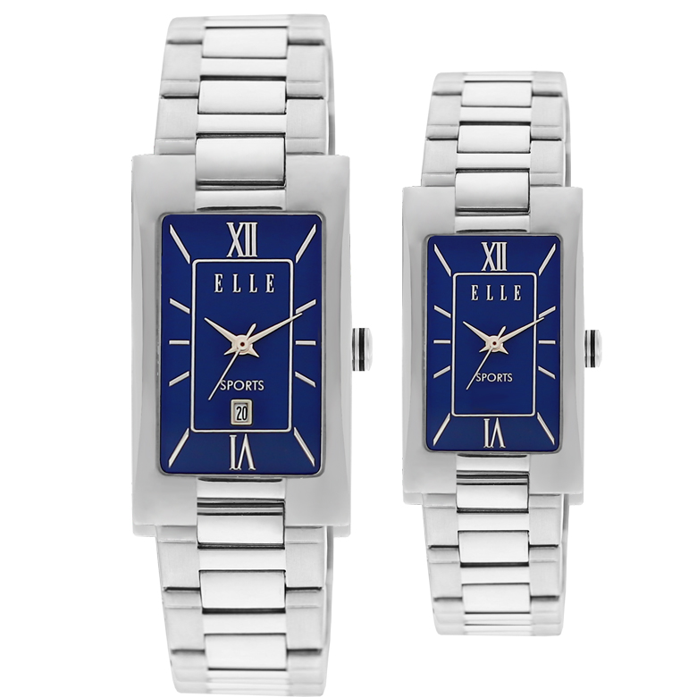 엘르시계 ELLE 커플시계 여성용 남성용 메탈시계 ES060/ES061 블루