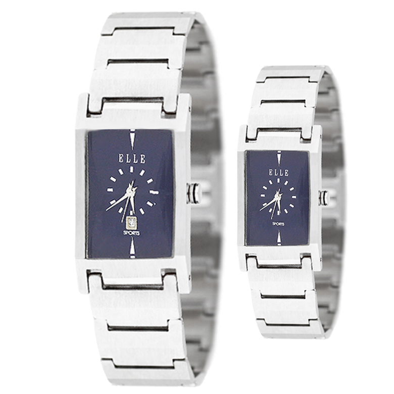 엘르시계 ELLE 메탈 남성용 여성용 아날로그손목시계 ES064 블루